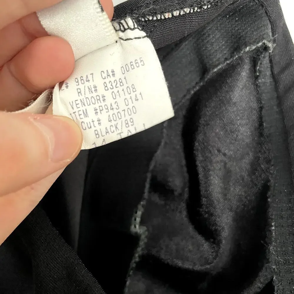 Eddie Bauer slim‎ suit black one piece racerback adjustible women's size 14 tall